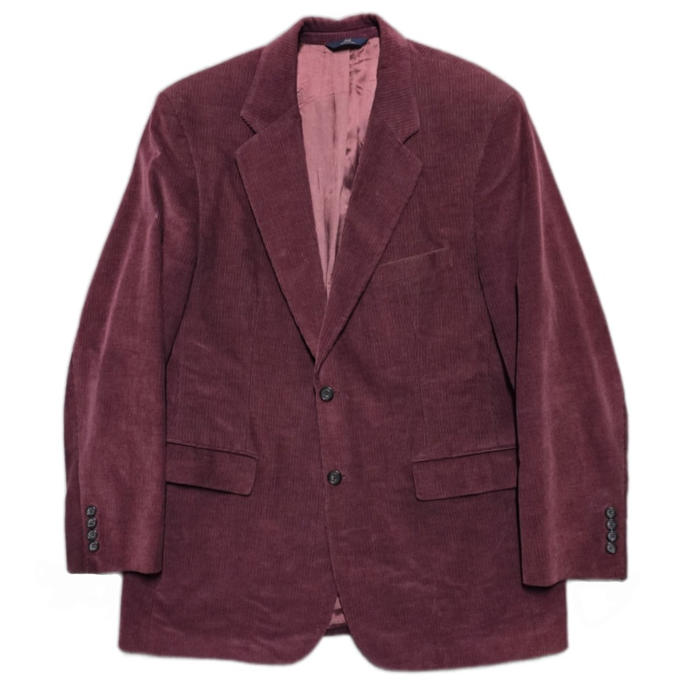 VTG BROOKS‎ BROTHERS Burgundy Corduroy Blazer Men's Size 43 Reg Single Breasted